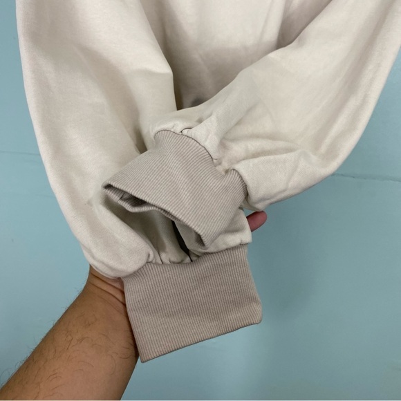 Nap Loungewear Cream Sweatshirt Cropped‎ Sz M - Picture 3 of 6